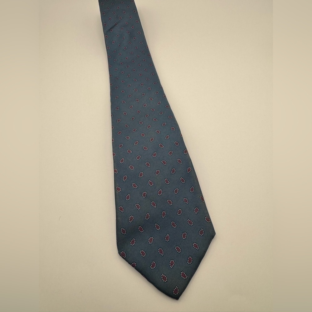 Vintage Hathaway Mens Silk Blue /Red/White Tie Pre-owned Style #WPL125
